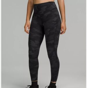 Lululemon Base Pace High Rise Running Tight 25" Heritage 365 Camo Deep Coal